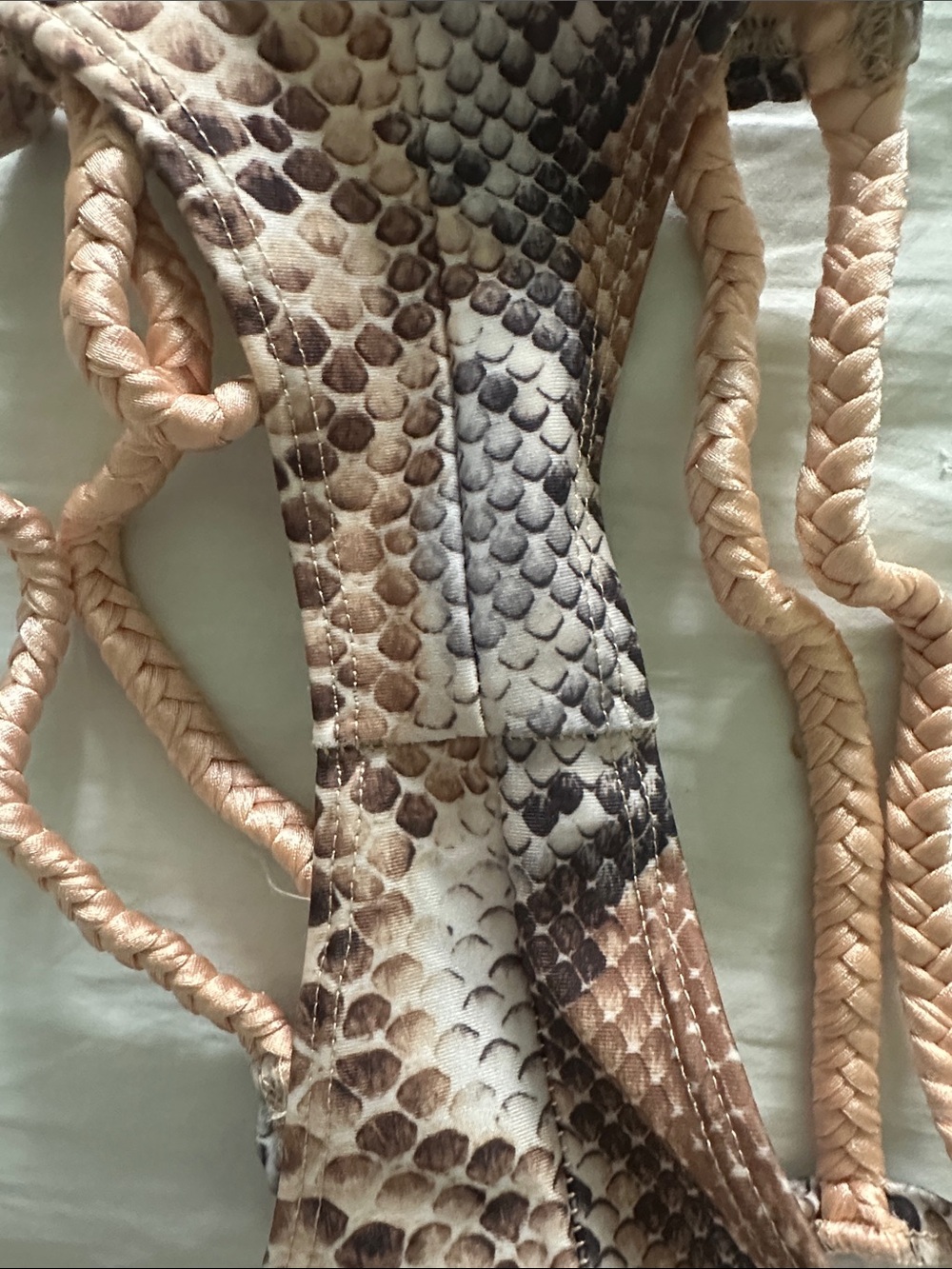 Montce - Snake Print Peach Bikini Set - Picture 6 of 9